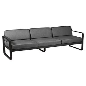 Canapé de jardin 3 places BELLEVIE Fermob réglisse-gris graphite