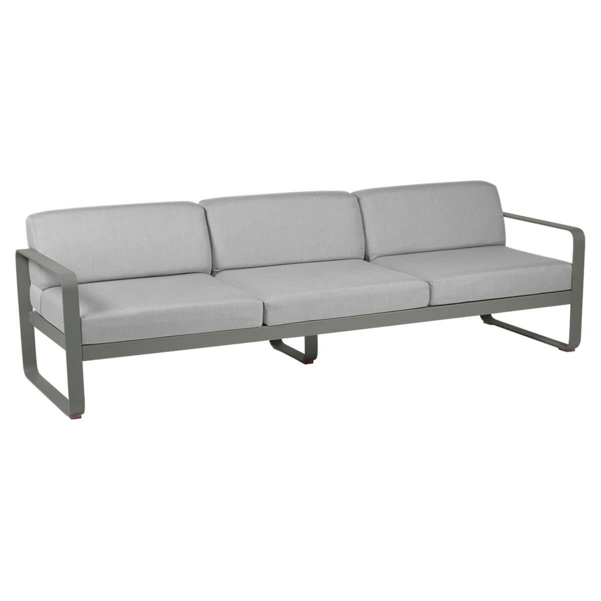 Canapé de jardin 3 places BELLEVIE Fermob romarin-gris flanelle