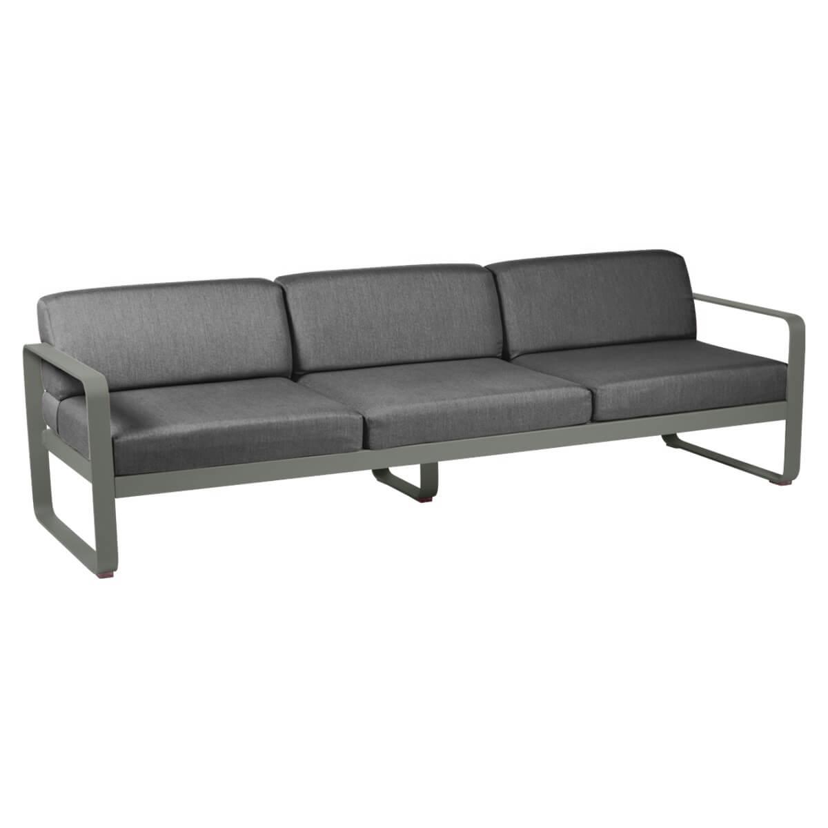 Canapé de jardin 3 places BELLEVIE Fermob romarin-gris graphite