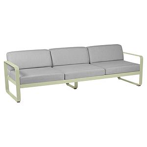Canapé de jardin 3 places BELLEVIE Fermob tilleul-gris flanelle