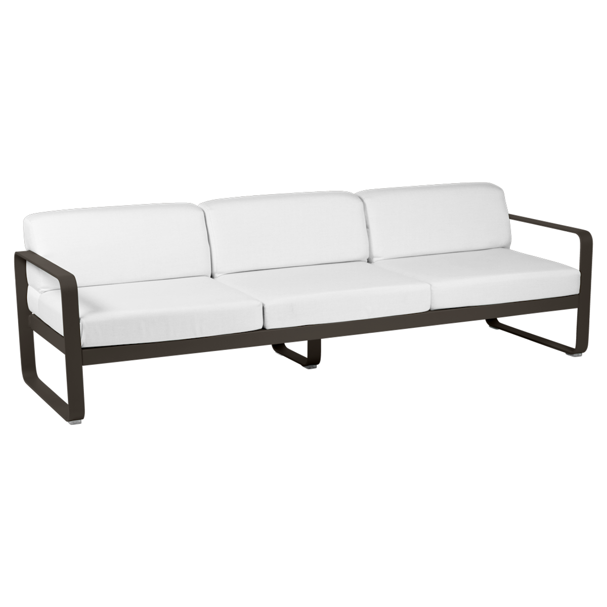 Canapé de jardin 3 places BELLEVIE Fermob tonka-blanc grisé