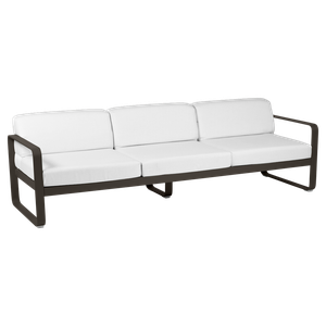 Canapé de jardin 3 places BELLEVIE Fermob tonka-blanc grisé