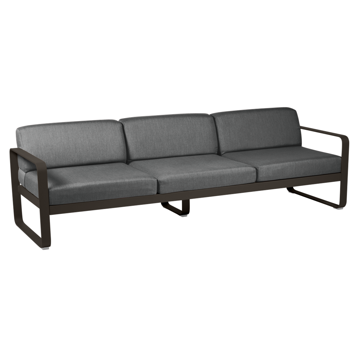 Canapé de jardin 3 places BELLEVIE Fermob tonka-gris graphite