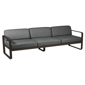 Canapé de jardin 3 places BELLEVIE Fermob tonka-gris graphite