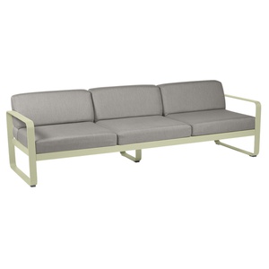 Canapé de jardin 3 places BELLEVIE Fermob vert tilleul-taupe grisé 
