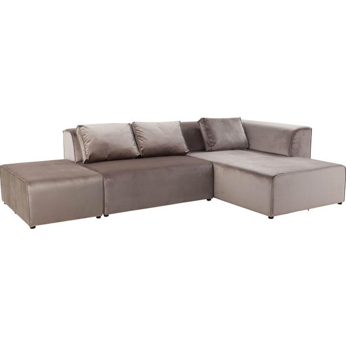 Canapé droite INFINITY Kare Design Velvet Taupe