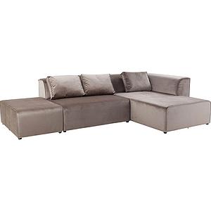Canapé droite INFINITY Kare Design Velvet Taupe