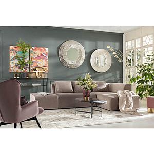 Canapé droite INFINITY Kare Design Velvet Taupe