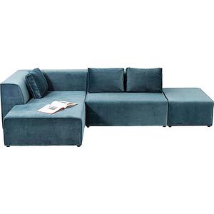 Canapé gauche INFINITY Kare Design velours ocean 
