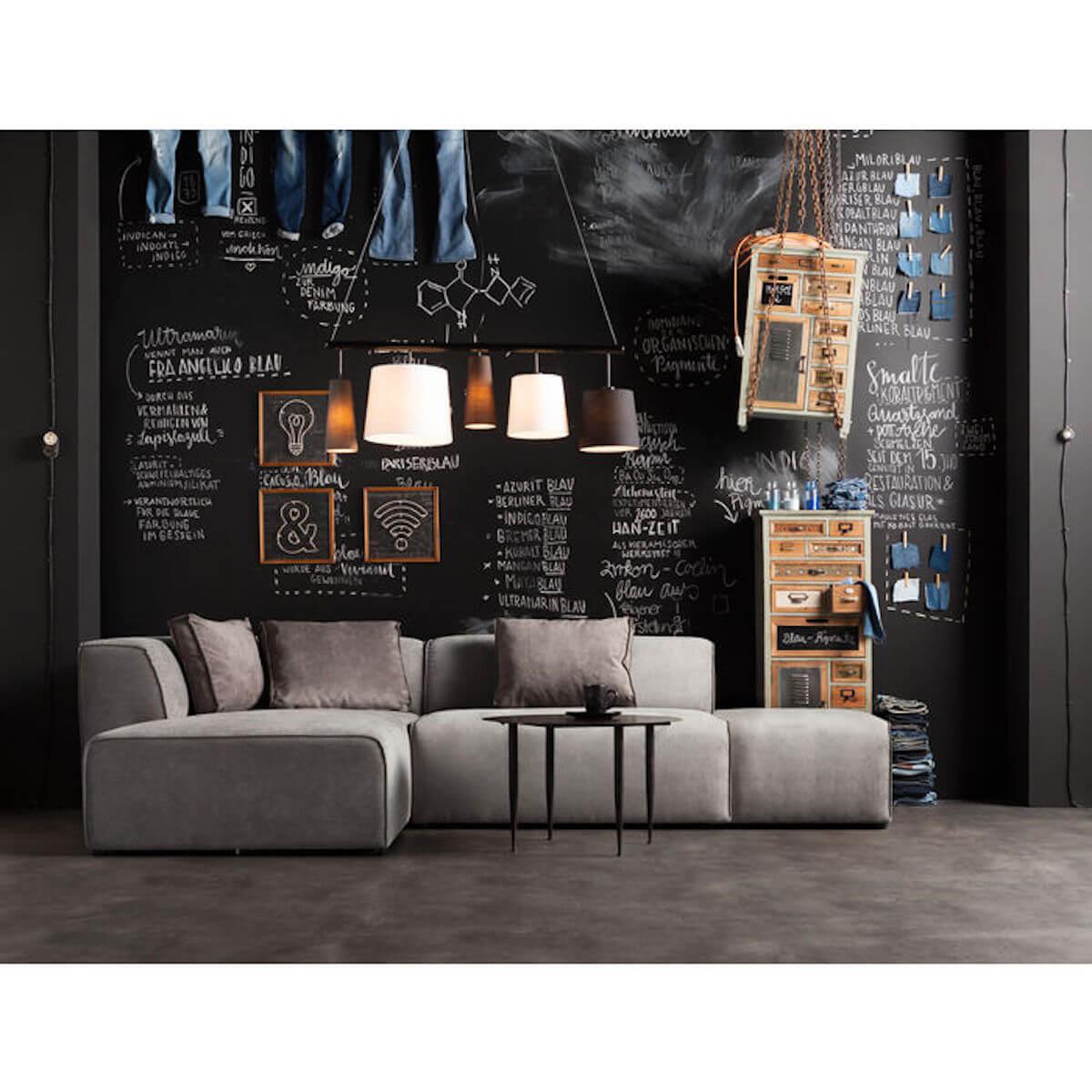 Canapé méridienne gauche INFINITY Kare Design gris