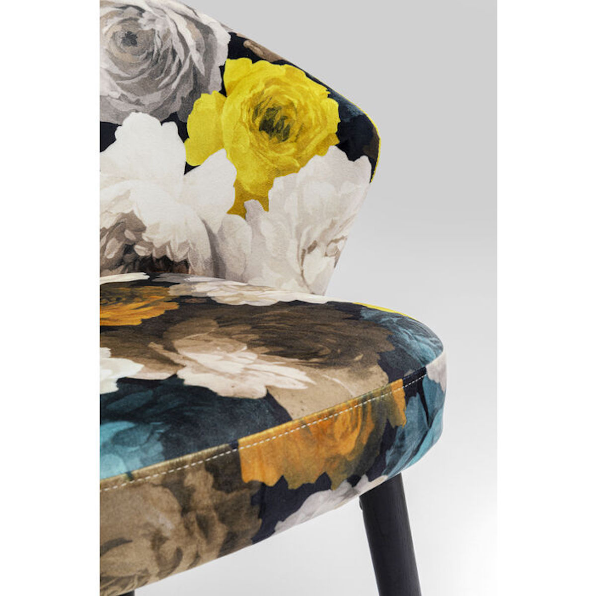 Chair with Armrest Peony Flower Yellow Kare Design