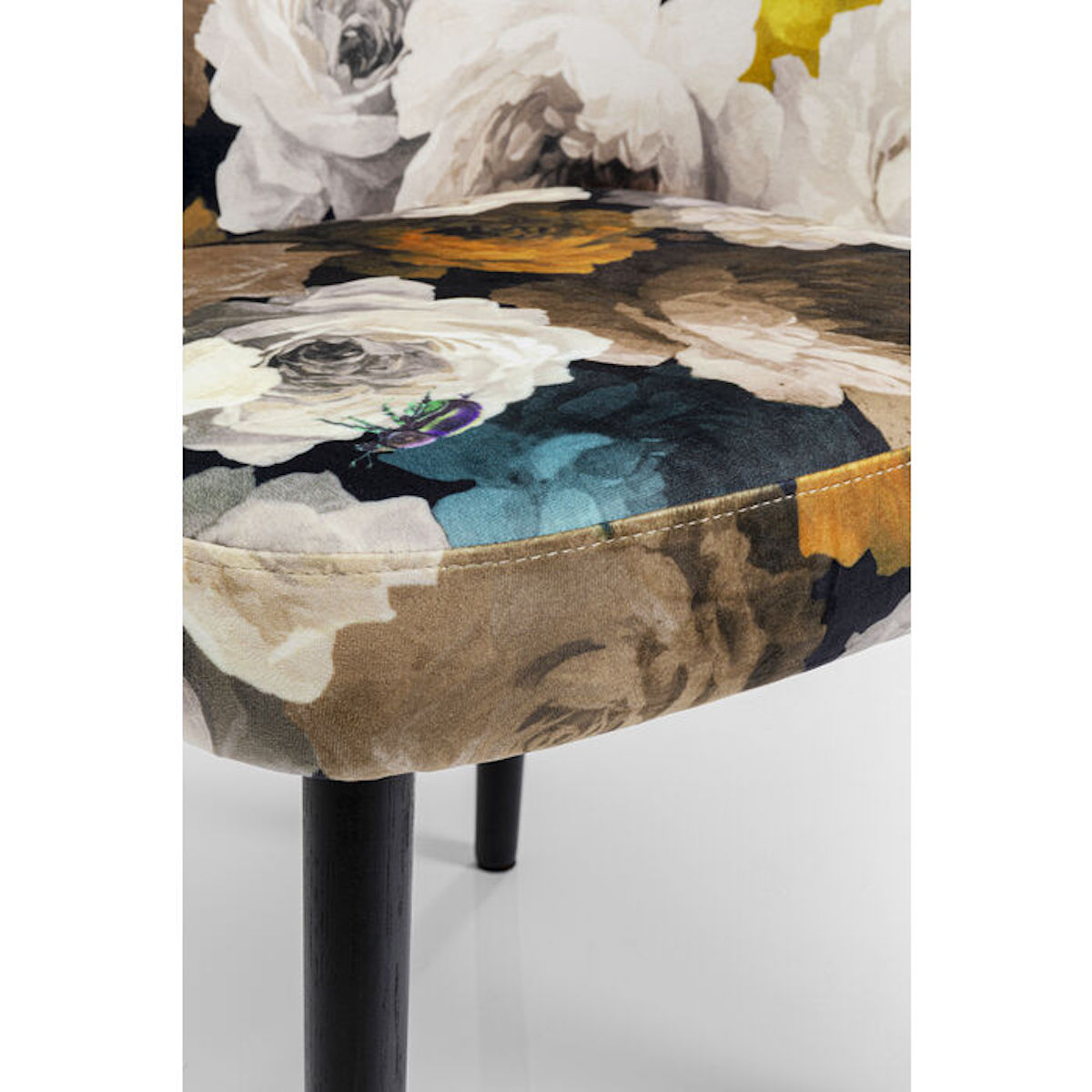 Chair with Armrest Peony Flower Yellow Kare Design