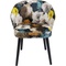 Chair with Armrest Peony Flower Yellow Kare Design