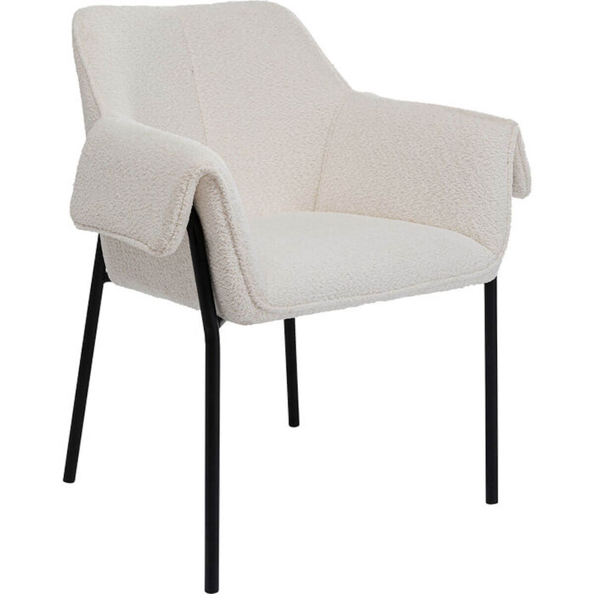 Chaise à accoudoir BESS Kare Design crème