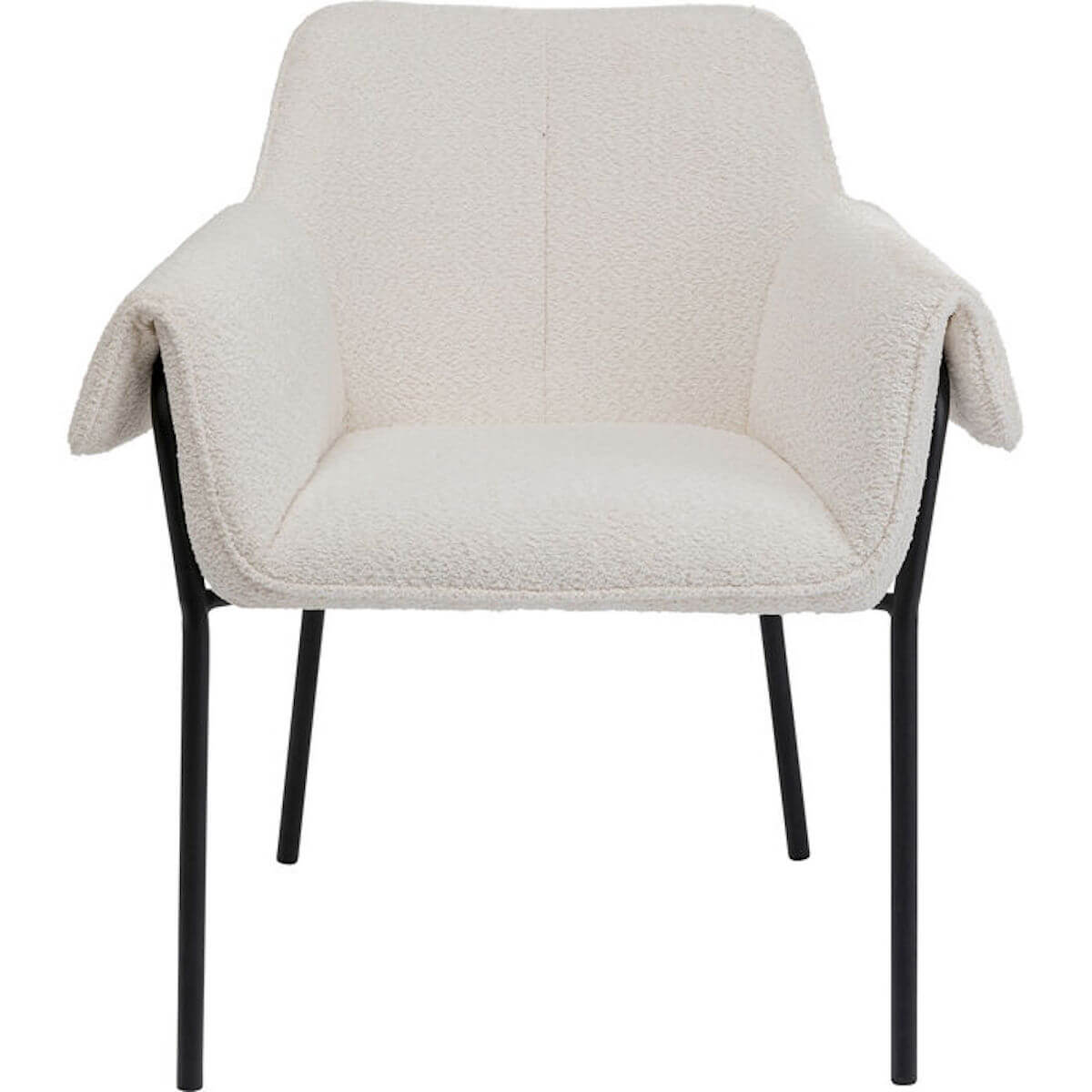 Chaise à accoudoir BESS Kare Design crème
