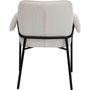 Chaise à accoudoir BESS Kare Design crème