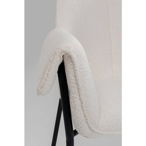 Chaise à accoudoir BESS Kare Design crème