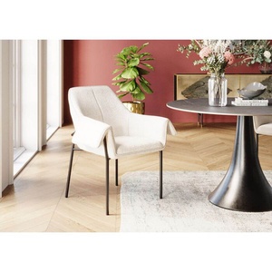 Chaise à accoudoir BESS Kare Design crème
