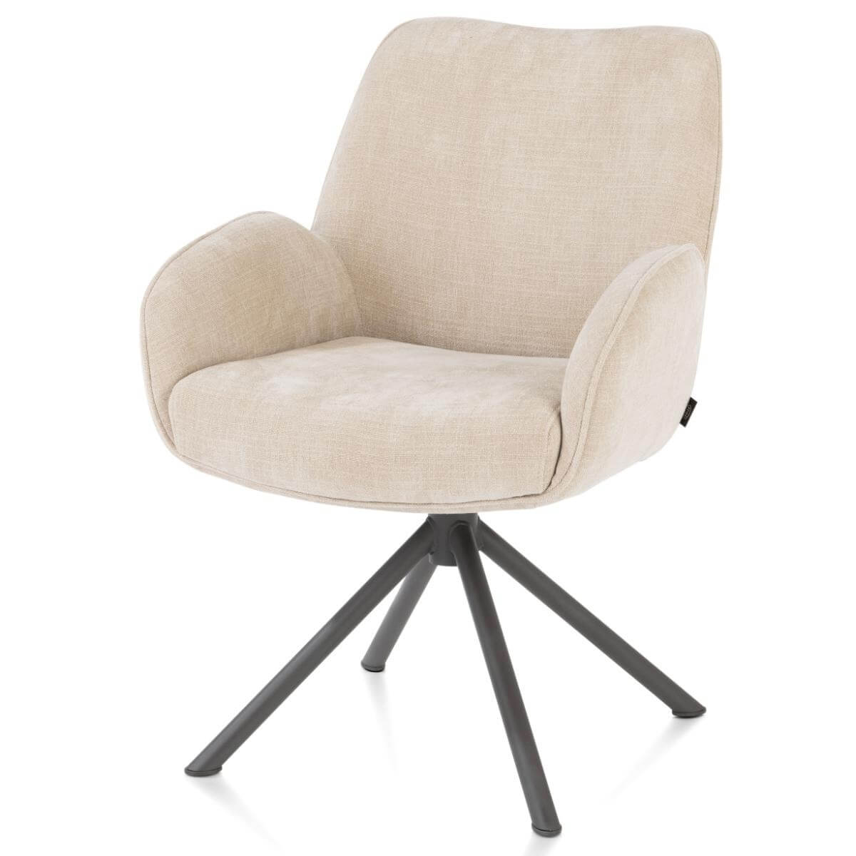Chaise à accoudoirs RILEY Henders & Hazel crème