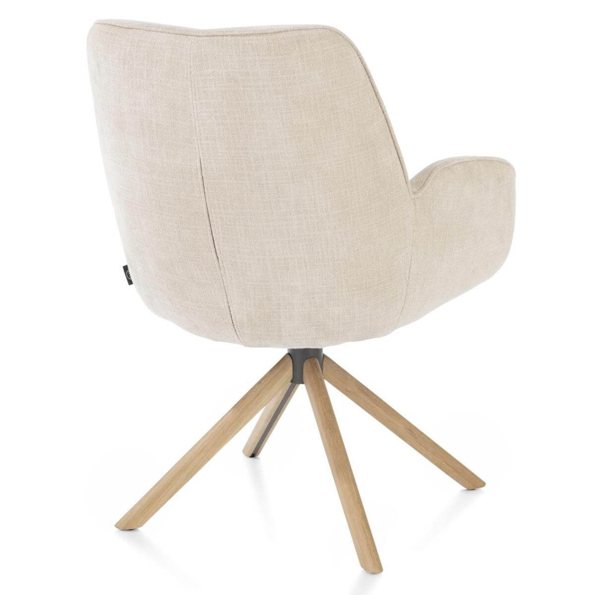 Chaise à accoudoirs RILEY Henders & Hazel crème