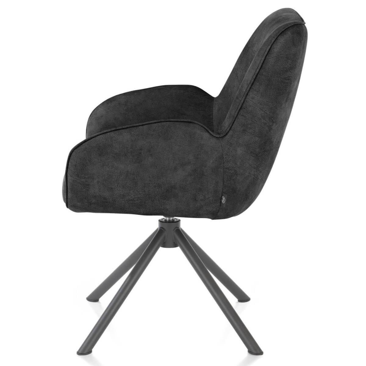 Chaise à accoudoirs RILEY Henders & Hazel offblack