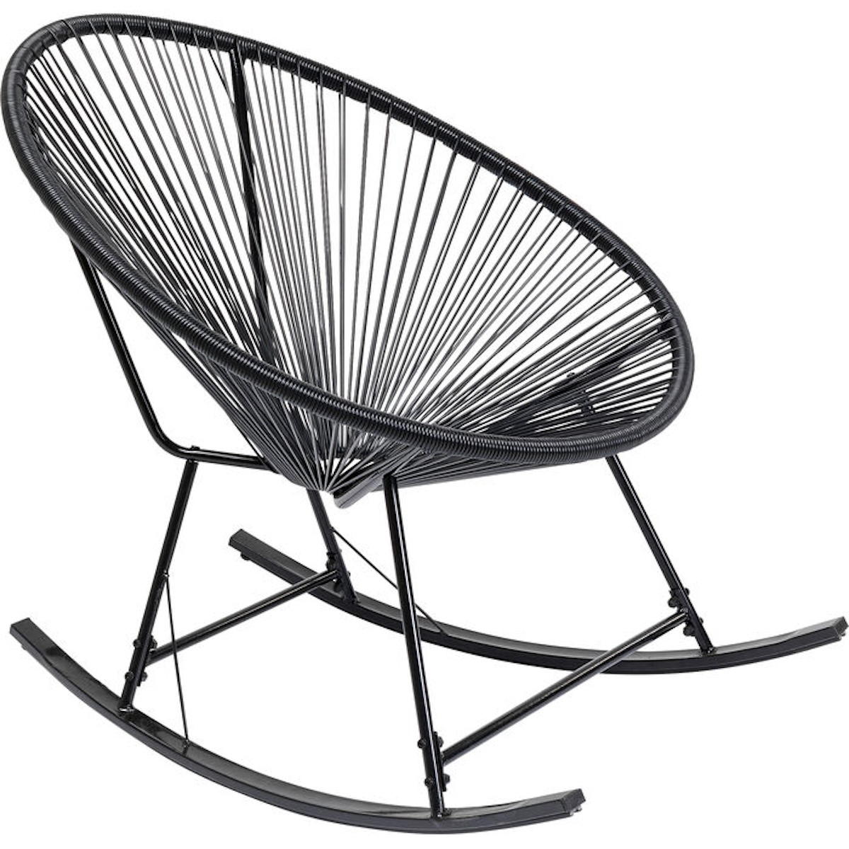 Chaise à bascule ACAPULCO Kare Design Mono noir