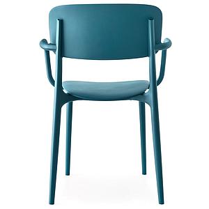 Chaise accoudoir LIBERTY Calligaris bleu pétrol