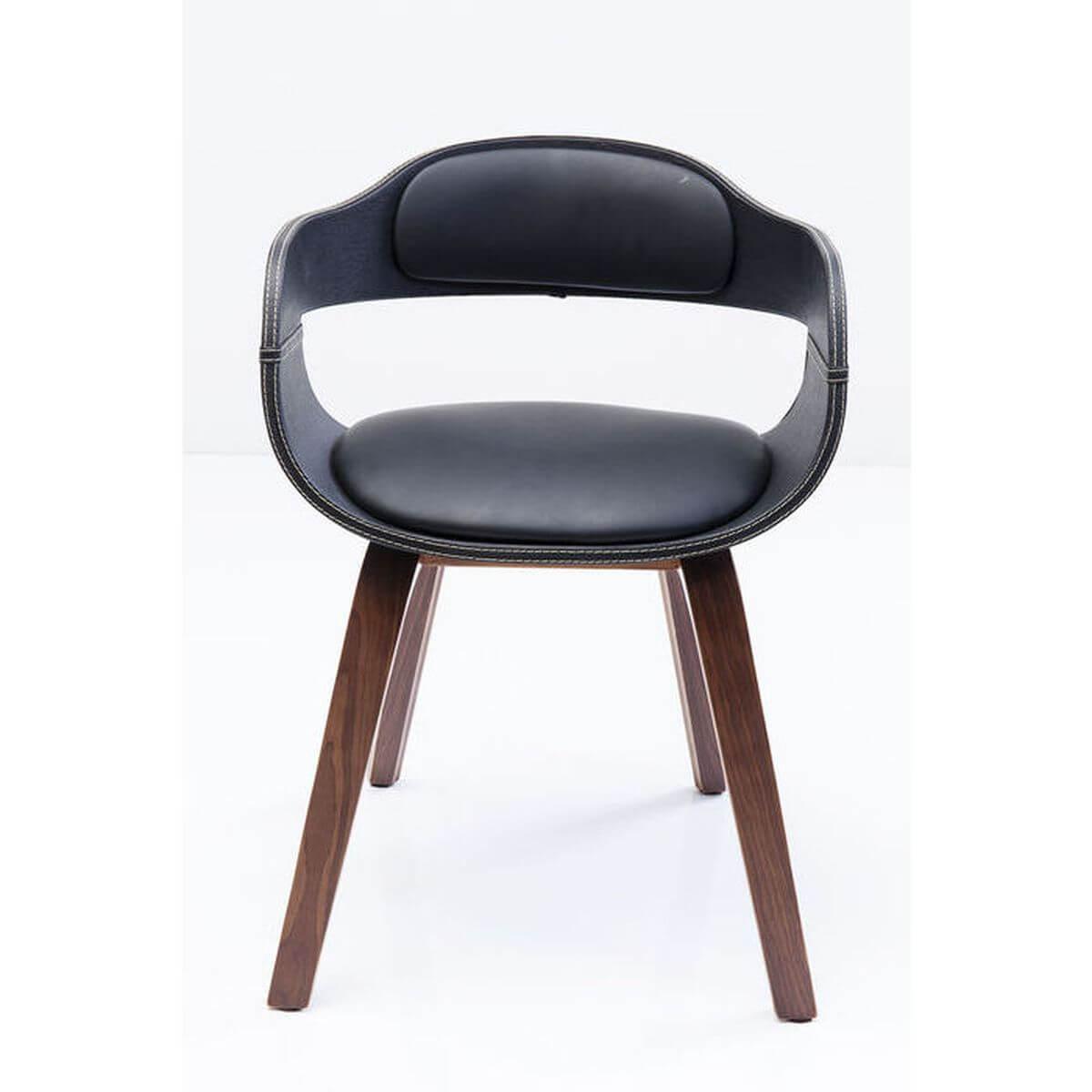 Chaise accoudoirs COSTA Kare Design brun noyer
