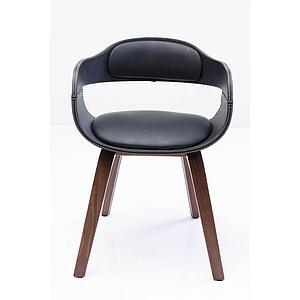 Chaise accoudoirs COSTA Kare Design brun noyer
