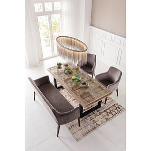 Chaise accoudoirs MODE Kare Design velvet gris