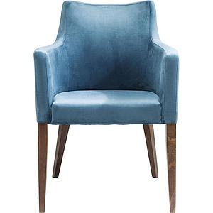 Chaise accoudoirs MODE Kare Design velvet pétrole