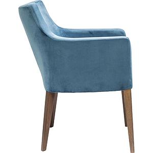 Chaise accoudoirs MODE Kare Design velvet pétrole