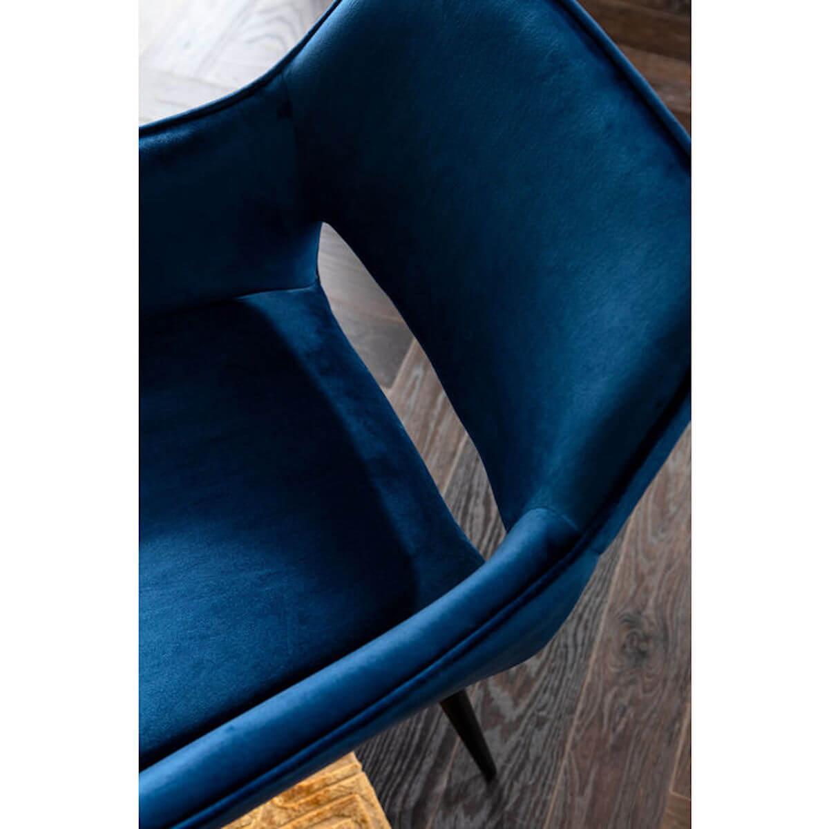Chaise accoudoirs SAN FRANCISCO Kare Design bleu