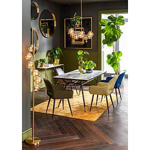 Chaise accoudoirs SAN FRANCISCO Kare Design bleu