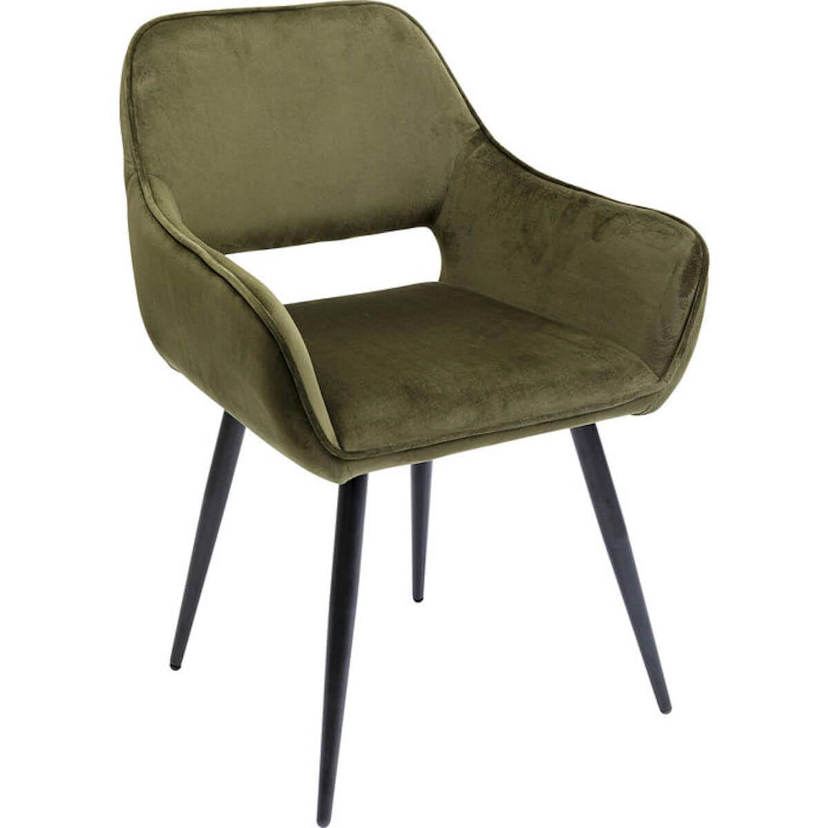 Chaise accoudoirs SAN FRANCISCO Kare Design vert foncé