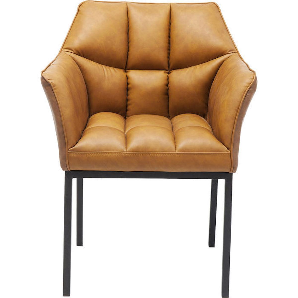 Chaise accoudoirs THINKTANK Kare Design marron