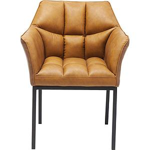 Chaise accoudoirs THINKTANK Kare Design marron