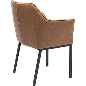 Chaise accoudoirs THINKTANK Kare Design marron