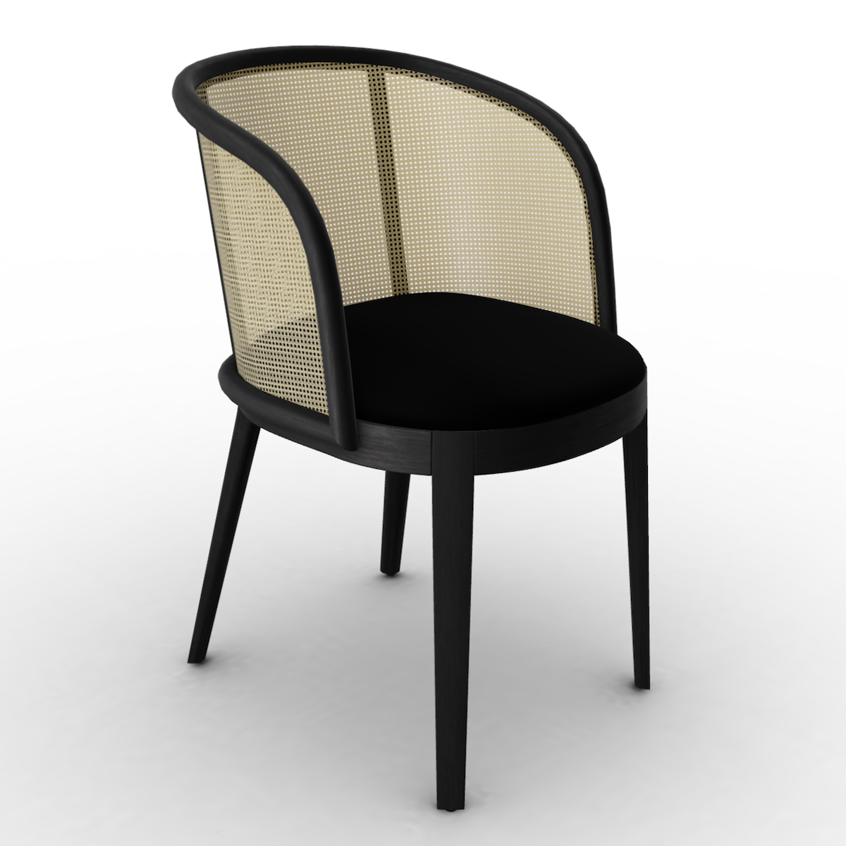 Chaise ADÈL Calligaris Noir-Paille Naturel