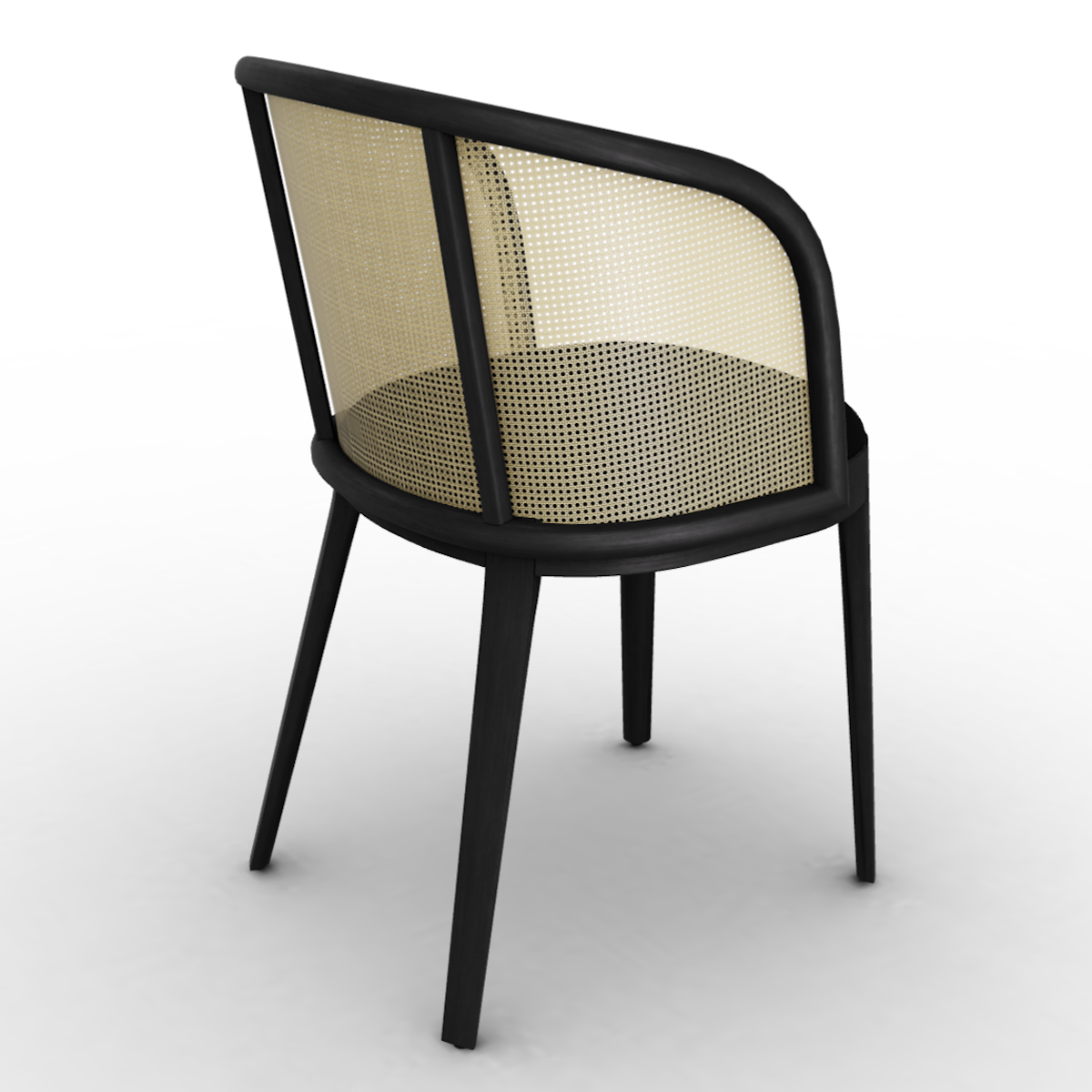 Chaise ADÈL Calligaris Noir-Paille Naturel