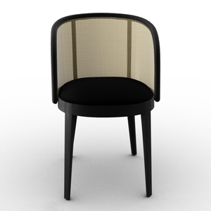 Chaise ADÈL Calligaris Noir-Paille Naturel
