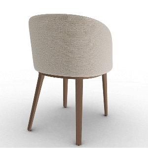 Chaise ADEL Calligaris tissu sable pieds smoke