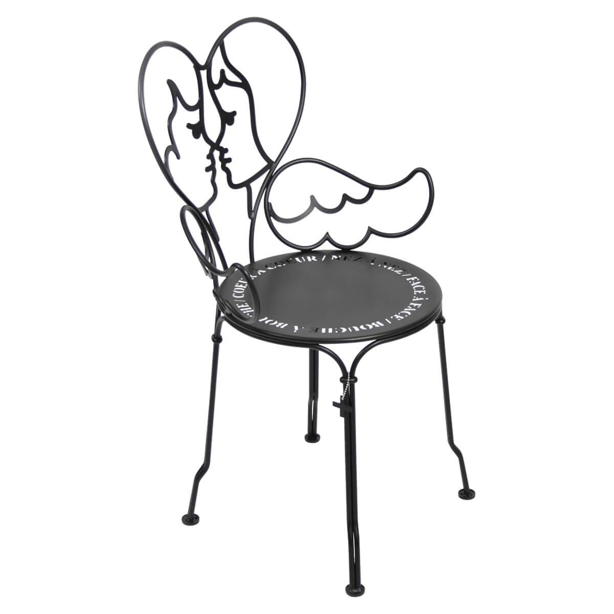 Chaise ANGE Fermob noir réglisse