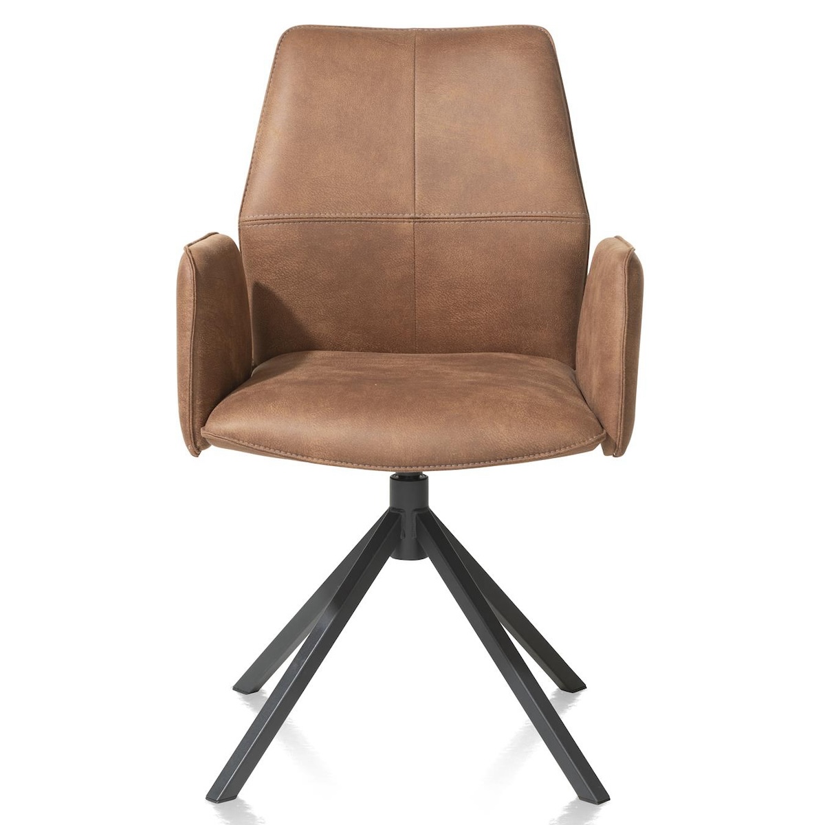 Chaise avec accoudoir FRANKY Xooon Taurus/cognac/ pivotante + poignée