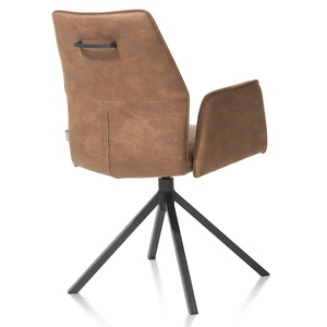 Chaise avec accoudoir FRANKY Xooon Taurus/cognac/ pivotante + poignée