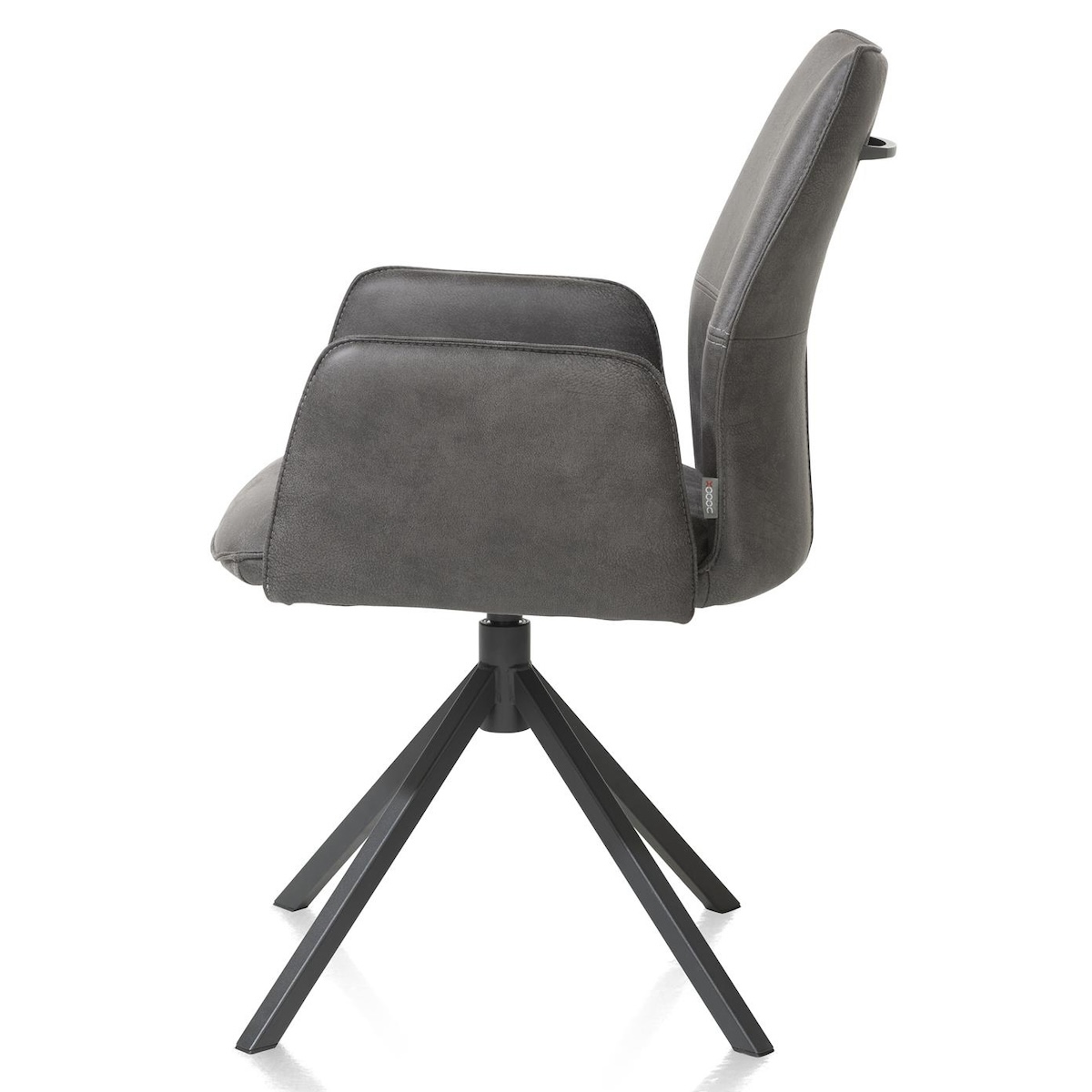Chaise avec accoudoir FRANKY Xooon Taurus/off black/ pivotante + poignée