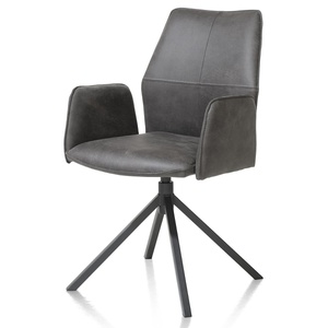 Chaise avec accoudoir FRANKY Xooon Taurus/off black/ pivotante + poignée