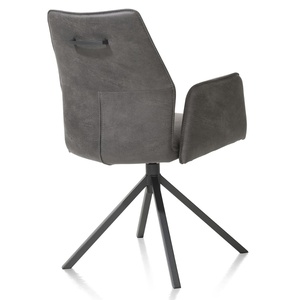 Chaise avec accoudoir FRANKY Xooon Taurus/off black/ pivotante + poignée