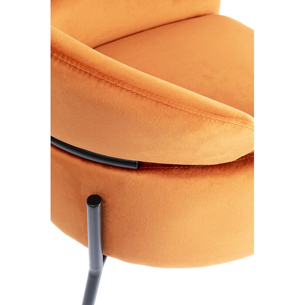 Chaise avec accoudoirs ALEXIA Kare Design velours orange