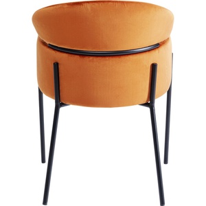 Chaise avec accoudoirs ALEXIA Kare Design velours orange